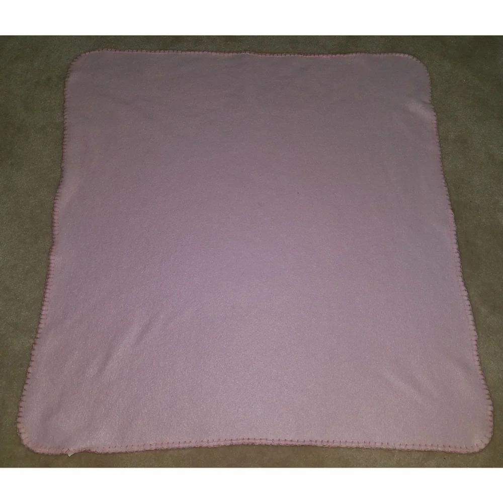 Best Brands Solid Pink Fleece Baby Blanket Lovey Security Lightweight